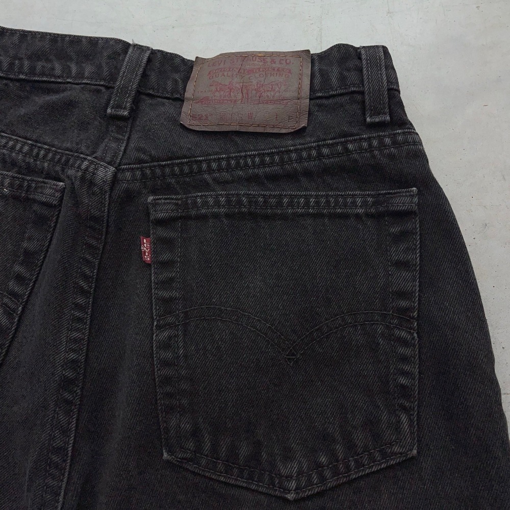 Vintage 90s Levi's 521 Tapered Fit Jeans Womens 10 Dark Brown Denim Size 27x27.5 - Picture 7 of 15